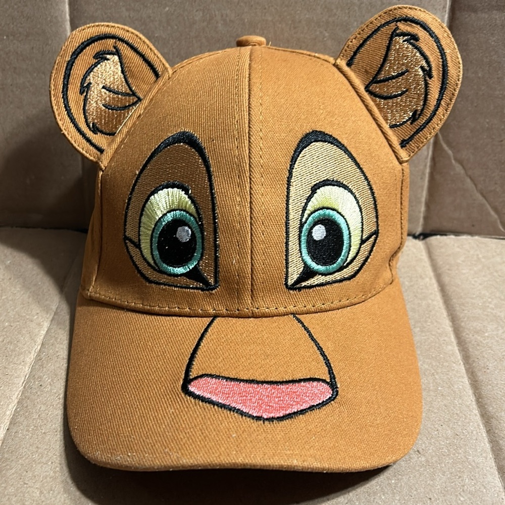 Lion King “3D” Ears & Raised embroidered Face - Youth Cap/Hat “New” One Size